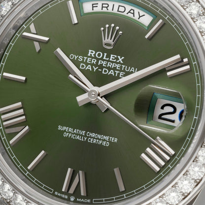 Rolex Day-Date 18K Diamond 'Olive'