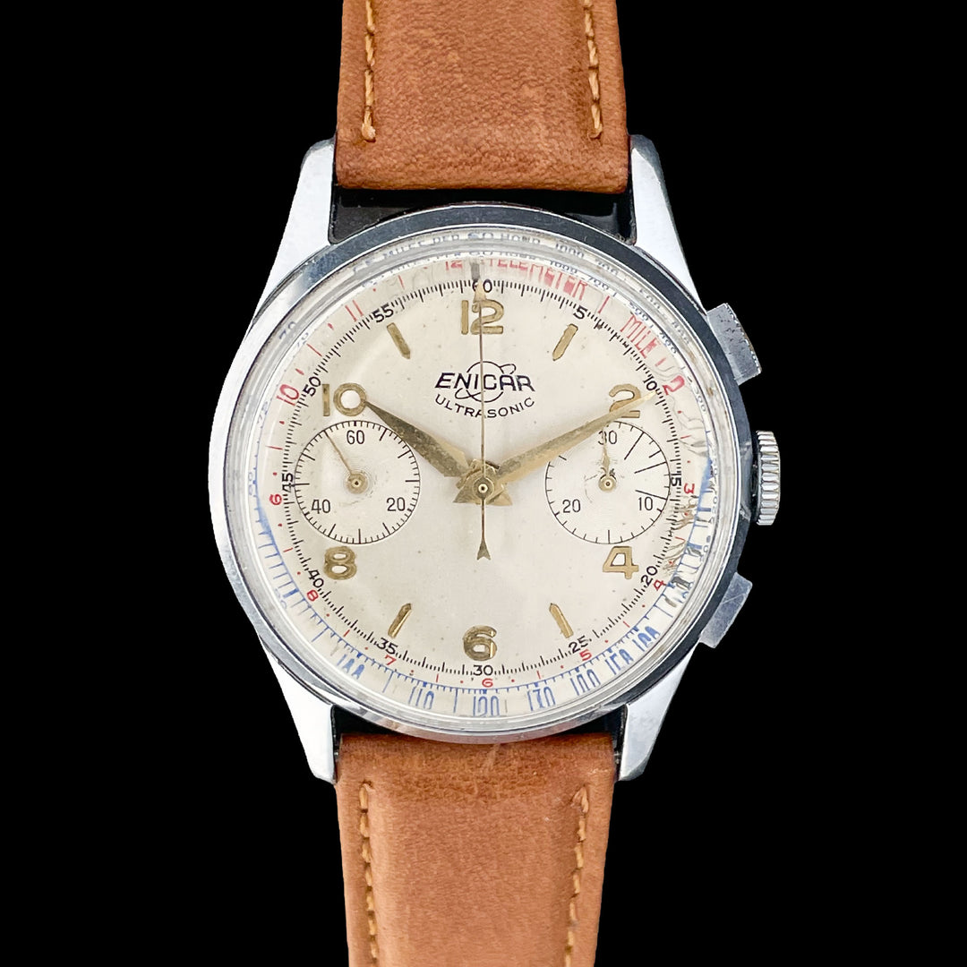 Enicar Ultraschall Chronograph WWII Pre Sherpa